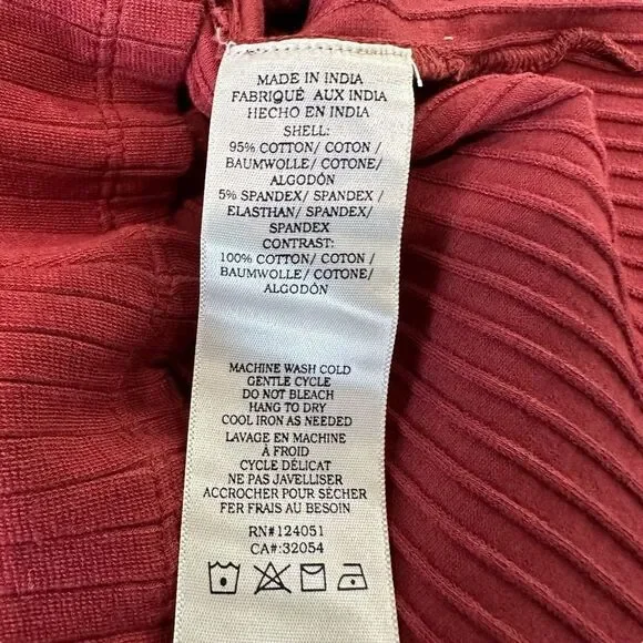 Anthropologie The Odells Off the Shoulder Eyelet Brick Color Blouse, Small - Picture 12 of 12